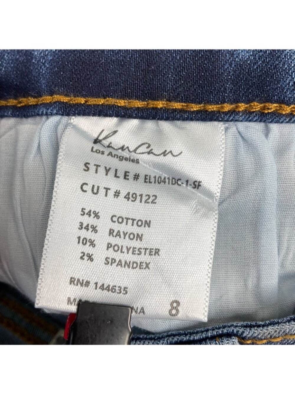 KanCan Jeans Womens Sz 8 Dark Indigo Mid Rise Bootcut Stretch Denim Nwt $80 - Picture 6 of 11